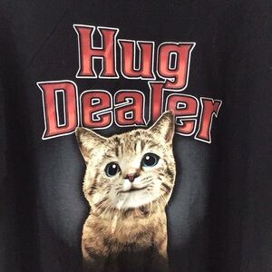 Cat Lovers Cat Pictured 2XL 100% Black Cotton DOM Brand T-Shirt New W/ Tag.